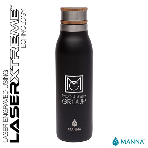 Manna™ 18 oz. Ascend Stainless Steel Water Bottle w/ Acacia Lid