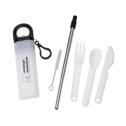 Griffith 3-in-1 Metal Straw, Cutlery Set &amp; Bottle Opener