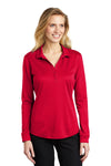 Port Authority    Ladies Silk Touch      Performance Long Sleeve Polo  L540LS