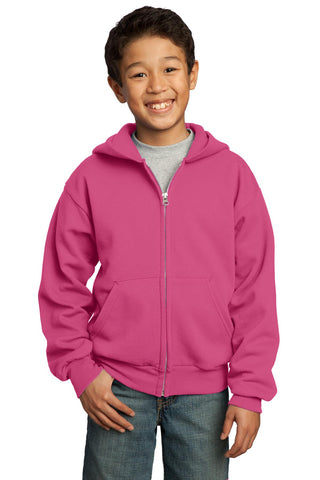 Port  Company - Youth Core Fleece Full-Zip Hooded Sweatshirt  PC90YZH