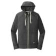 New Era Sueded Cotton Blend Full-Zip Hoodie. NEA122 Black Heather RUSH