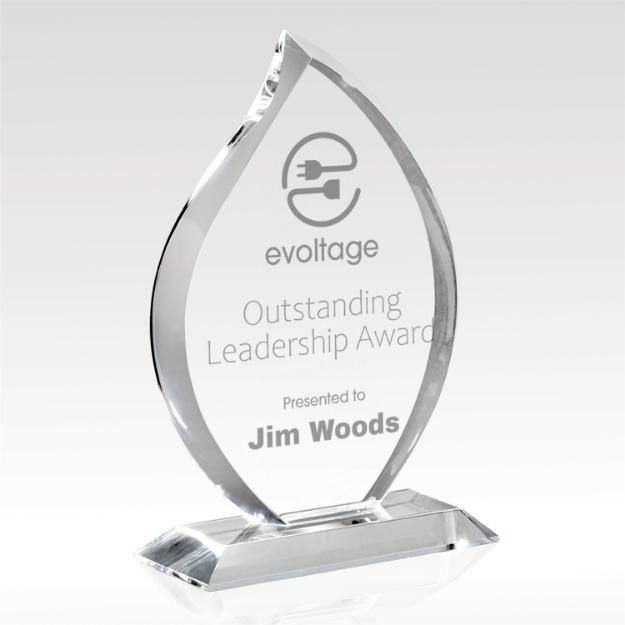 5"x8" Custom Flare Crystal Award