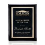 8x10" Custom Farnsworth Ashbury - Black Black Varsity Plaque