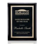 9x12" Custom Farnsworth Ashbury - Black Black Varsity Plaque