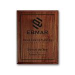 8x10" Custom Laser Engraved Achievement Plaque with Walnut Cove Edge
