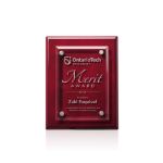 7x9" Custom Caledon Glass Prestige Plaque - Rosewood/Gold