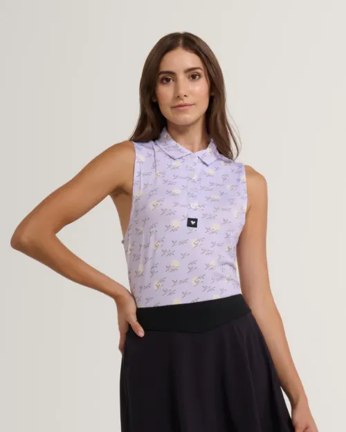 Custom Bad Birdie Women's Sleeveless Performance Polo - Relief Goosen