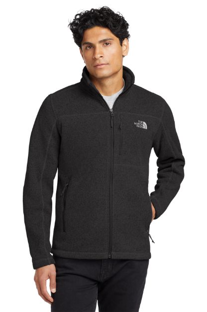 Custom The North Face® Sweater Fleece Jacket in Black Embroidered