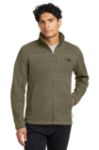 Custom The North Face® Sweater Fleece Jacket in Taupe Green Embroidered