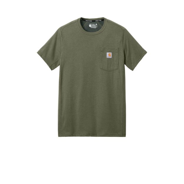 Carhartt Force Short Sleeve Pocket T-Shirt CT106652 BasilHthr