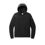 Nike Women's Club Fleece Sleeve Swoosh Pullover Hoodie NKFD9889 Black