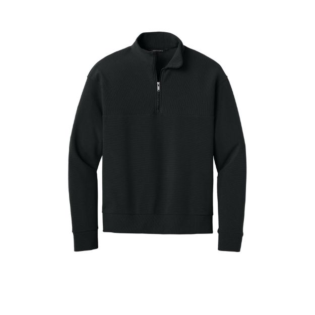 Mercer+Mettle Linear Texture 1-4-Zip MM3040 DeepBlack