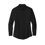 Mercer+Mettle Women's Long Sleeve Stretch Woven Shirt MM2001 DeepBlack