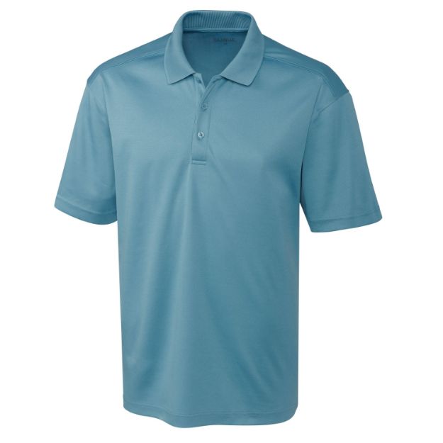 Clique Spin Solution-dyed Performance Pique Mens Polo Dusty Blue