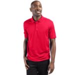 Clique Spin Solution-dyed Performance Pique Mens Polo Red