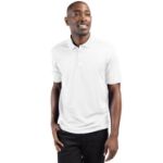 Clique Spin Solution-dyed Performance Pique Mens Polo White