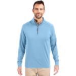 Cutter & Buck Adapt Recycled Soft Knit Stretch  Mens Quarter Zip Pullover Atlas