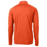 Cutter & Buck Adapt Recycled Soft Knit Stretch  Mens Quarter Zip Pullover College Orange