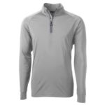 Cutter & Buck Adapt Recycled Soft Knit Stretch  Mens Quarter Zip Pullover Polished