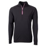 Cutter & Buck Adapt Recycled Soft Knit Stretch  Mens Quarter Zip Pullover Black-Gelato