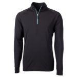Cutter & Buck Adapt Recycled Soft Knit Stretch  Mens Quarter Zip Pullover Black-Hunter