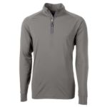 Cutter & Buck Adapt Recycled Soft Knit Stretch  Mens Quarter Zip Pullover Elemental Grey