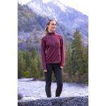 Cutter & Buck Adapt Recycled Soft Knit Stretch Womens Half Zip Pullover Bordeaux